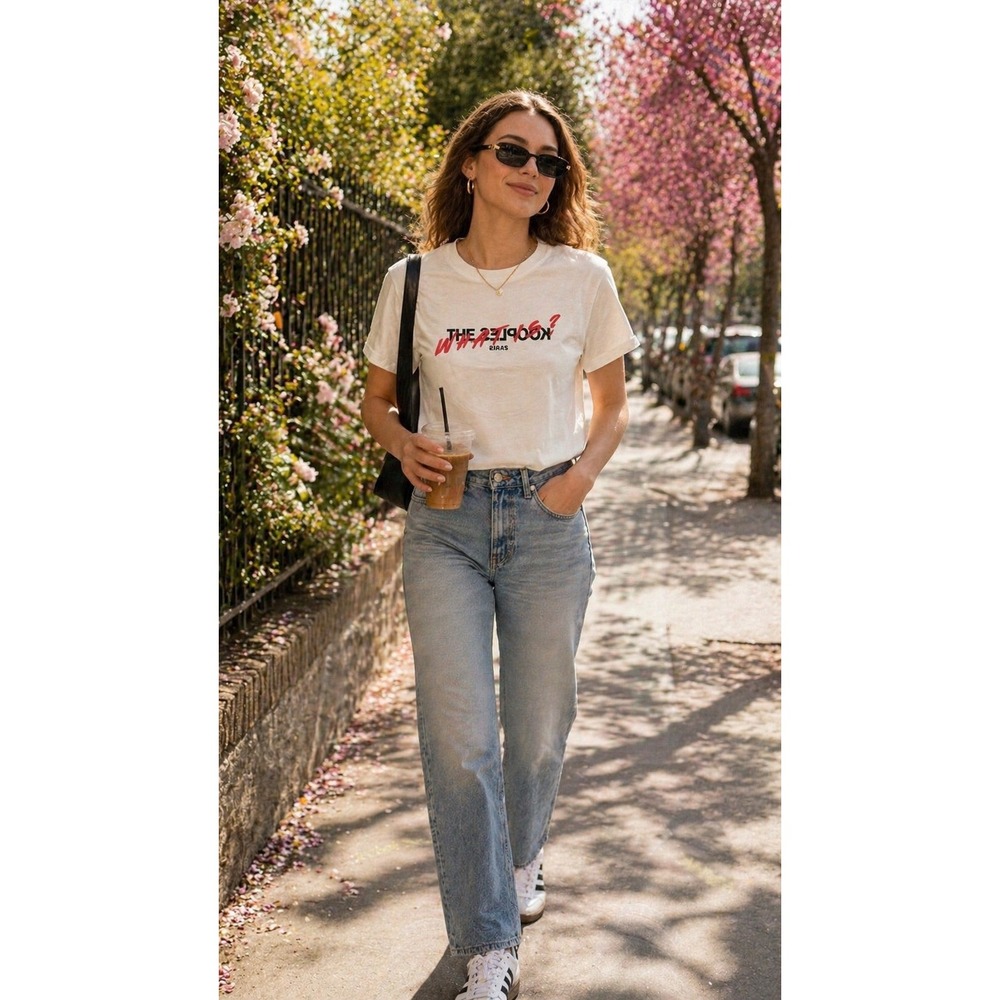 The Kooples Paris White Graphic T-Shirt What Is The Kooples Logo Size 1 Womens